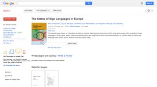 The Status of Sign Languages in Europe