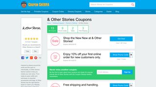 & Other Stories Coupons & Promo Codes 2019 - Coupon Sherpa