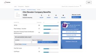 Otis Elevator Company Benefits & Perks | PayScale