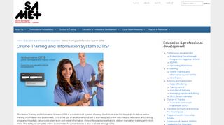 The Online Training and Information System (OTIS) | SAMET