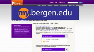 Office 365 Email First Time Login | Bergen Community College