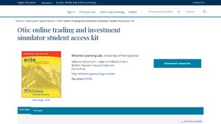 Pearson - OTIS: Online Trading and Investment Simulator Student ...