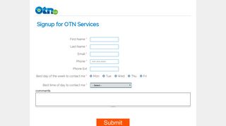 Signup for OTN Services | OTN - Ontario Telemedicine Network