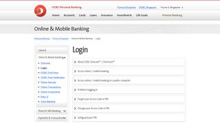 OCBC Online Banking Login FAQs - OCBC Singapore - OCBC Bank