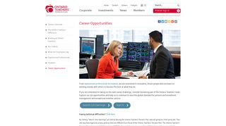 Career Opportunities - Ontario Teachers' Pension Plan