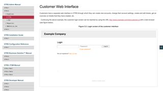 Customer Web Interface
