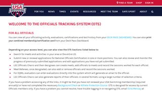 Officials Tracking System (OTS) - USA Swimming