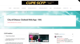 City of Ottawa- Outlook Web App – W6 | CUPE-SCFP LOCAL ...