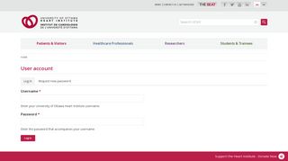 User account | University of Ottawa Heart Institute
