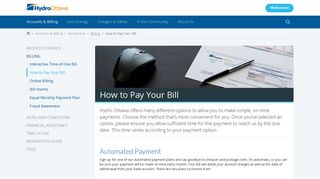 Accounts & Billing - Residential - Billing - How to Pay ... - Hydro Ottawa