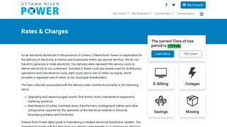 Rates & Charges - Ottawa River Power Corporation