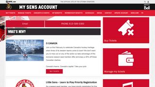 My Sens Account - What's New | Ottawa Senators - NHL.com
