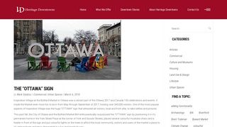 The “Ottawa” Sign – Heritage Downtowns