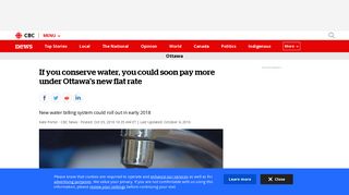 If you conserve water, you could soon pay more under Ottawa's new ...