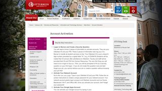 Account Activation - Otterbein University