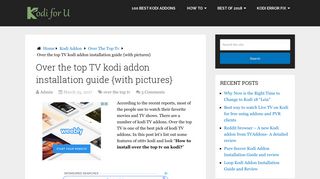 Over the top TV kodi addon installation guide {with pictures} - Kodiforu