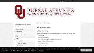 Authorized Users - University of Oklahoma