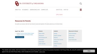 Parents - University of Oklahoma