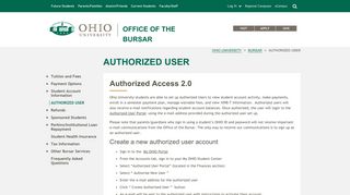 Authorized User - Ohio University