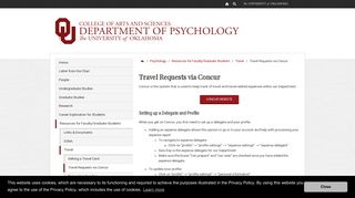 Travel Requests via Concur - The University of Oklahoma