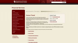 Concur Travel - University of Oklahoma Health Sciences Center