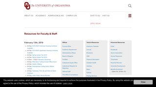 Faculty & Staff - The University of Oklahoma