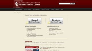Self Service Login - University of Oklahoma Health Sciences Center