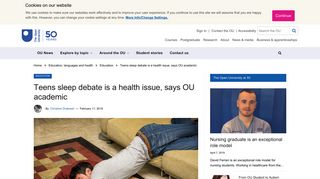 Teens sleep debate is a health issue, says OU academic – OU News