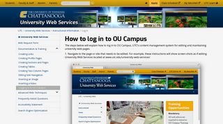 How to log in to OU Campus - UTC.edu