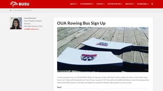 OUA Rowing Bus Sign Up | BrockBUSU.ca