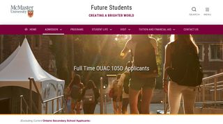 Full Time OUAC 105D Applicants – Future Students
