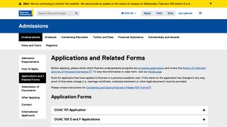 Applications and Related Forms - Admissions - Ryerson University