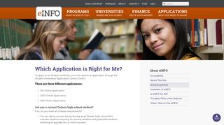 Which Application is Right for Me? – eINFO