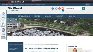 St. Cloud Utilities Customer Service | City of St. Cloud, Florida - Official ...