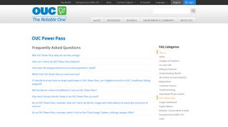 OUC Power Pass - Orlando Utilities Commission