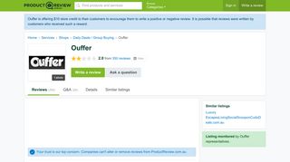Ouffer Reviews - ProductReview.com.au