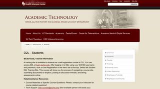 Academic Technology at the University of Oklahoma Health Sciences ...