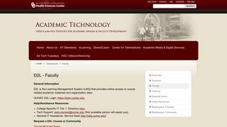 Academic Technology at the University of Oklahoma Health Sciences ...