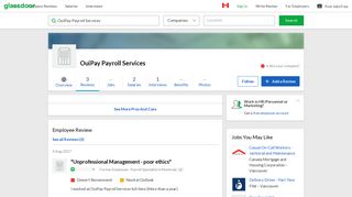 OuiPay Payroll Services - Unprofessional Management - poor ethics ...