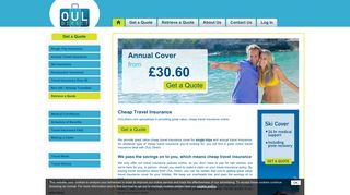 Cheap travel insurance from OUL Direct