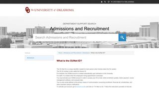 University of Oklahoma | What is the OUNet ID?