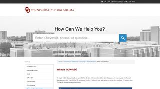 University of Oklahoma | What is OUNetID?