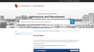 University of Oklahoma | Account Setup