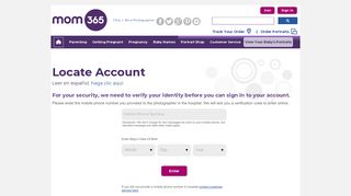 Locate Your Account | Mom365