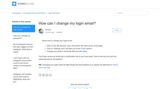 How can I change my login email? – Iconosquare