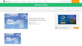 Single Sign-On Now Available in the Cloud | Alfresco