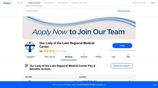 Our Lady of the Lake Regional Medical Center Pay & Benefits ... - Indeed