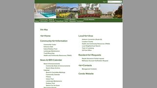 Site Map - Potomac Green Community Association