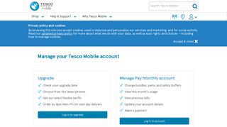 My account - Tesco Mobile