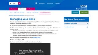 Managing your Bank - NHS Professionals